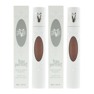 KVD Beauty True Portrait Liquid-To-Powder Foundation 30ml - Deep 080 x 2