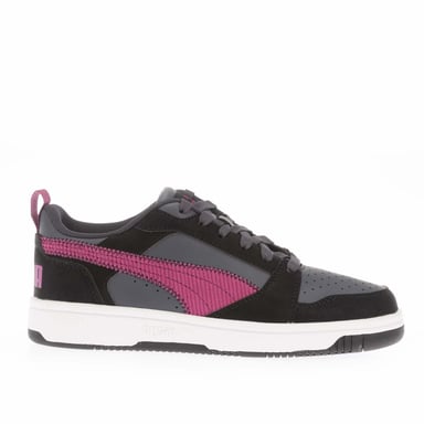 Puma Juniors Rebound V6 Trainers voor jongens in Zwartgrijs
