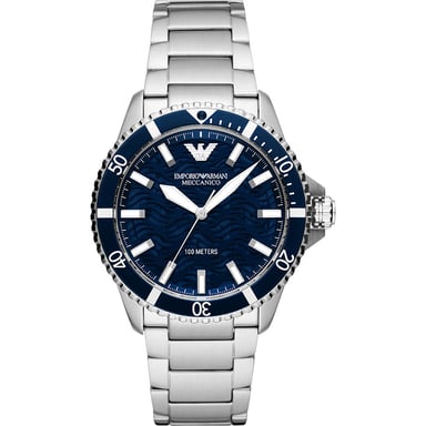 Emporio Armani Diver Heren Horloge Zilverkleurig AR60059