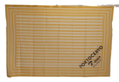 Dolce & Gabbana Geel wit gestreepte portocervo -sjaalsjaals sjaal