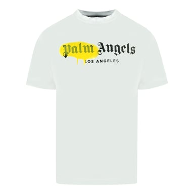 Palm Angels LA Spray Paint Logo wit T-shirt