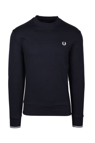 Men's Fred Perry Crew Neck Sweatshirt in Navy