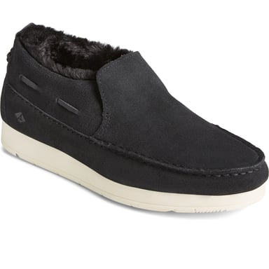 Sperry Moc-Sider Female Slip On Ladies Shoes BLACK