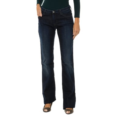 Lang gedragen effect denim broek 6X5J07-5D0DZ vrouw