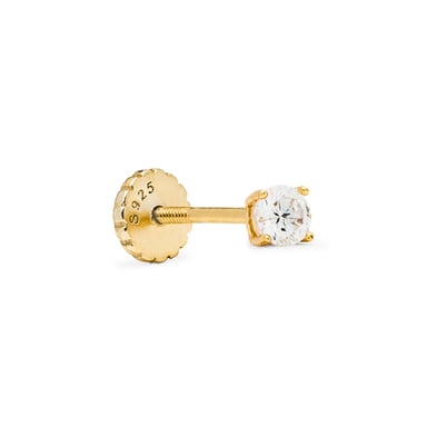 Piercing Luxenter, Dali Sterling Zilver 925 en Briljant Zirkonia afgewerkt in 18K geel goud