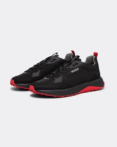 Men's Hugo Kane Runner Trainers in Black