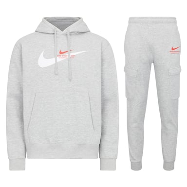 Nike Sportswear Standard Issue Fleece Trainingspak met Capuchon Grijs