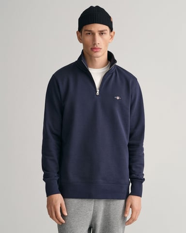 GANT Mens Regular Fit Shield Logo Half Zip Sweatshirt