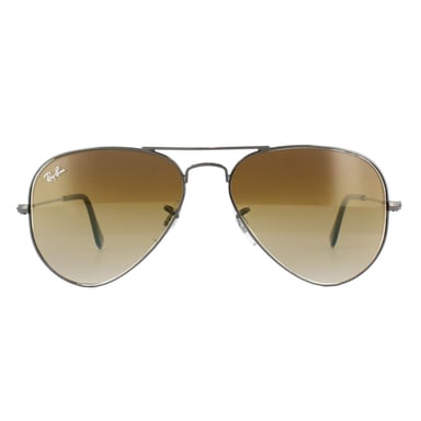 Ray-Ban Zonnebril Aviator 3025 004/51 Gunmetal Bruin 55
