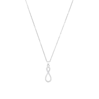 Amor Ketting met hanger voor dames, sterling zilver 925, zirkonia (synth.) Oneindigheid