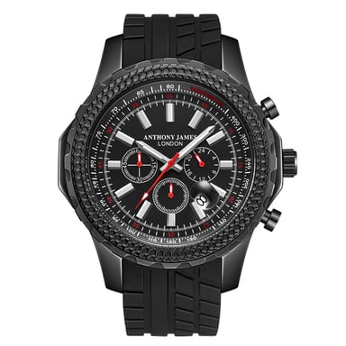 Met de hand geassembleerd Anthony James Limited Edition Chronograph Dashboard Black