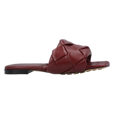 Bottega Veneta Lido Platte Sandalen rood