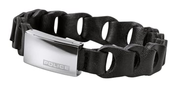 Police: "Confederate" Black Leather Wrist Watch