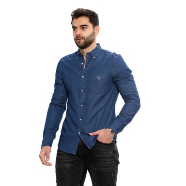 Gant Heren Regular Fit Overhemd | Indigo Overhemd