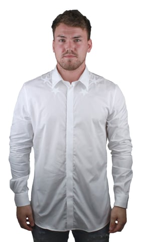 Givenchy BM601C1Y39 100 wit overhemd voor heren