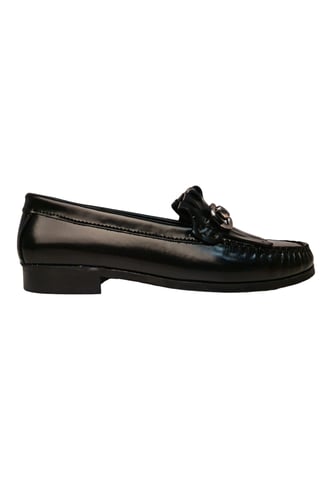 Woman's Mokassin Schuh Melq Farbe Schwarz