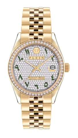 Philipp Plein Date Superlative Dames Gouden Horloge PW2BA0223