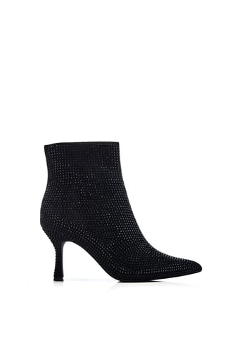 'Zalea' Black Textile Boots
