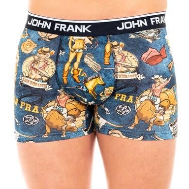 Herenboxer van ademend geweven elastisch katoen JFB101-KOVBOY-MULTICOLOR