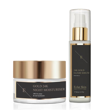 Antirimpel Elixir Serum 24K Goud + Antirimpel Nachtcrème 24K Goud