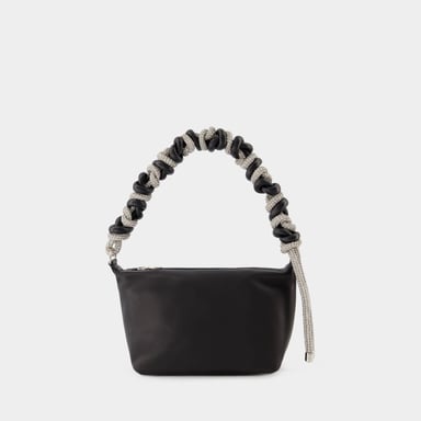 Hobo Telefoonsnoer tas - Kara - Leer - Zwart