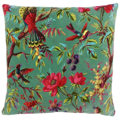 Paoletti Paradise Tropical Velvet Square Cushion Cover