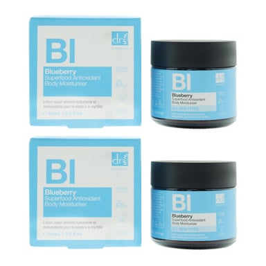 Dr Botanicals Blueberry Superfood Antioxidant Body Moisturiser 30ml X 2