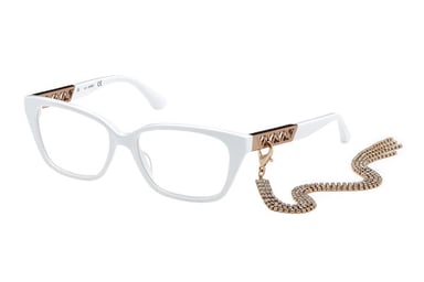 Guess Rectangular plastic Women Eyeglasses White / Clear Lens