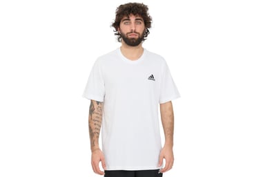 Men's adidas Essentials Embroidered Small Logo T-Shirt in White