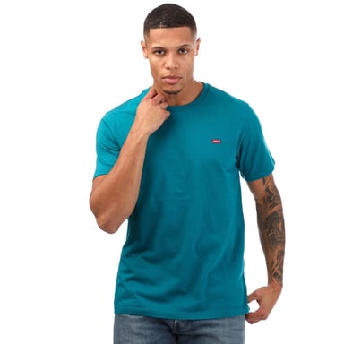 Heren-T-shirt Levis Original Housemark in Blauw