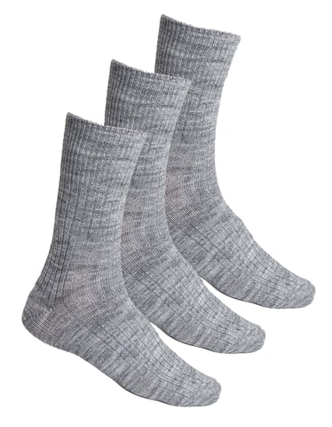 Steven - Dames Alpaca Wol Sokken | 3 Paar Multipack Winter Warme Sokken - Grijs