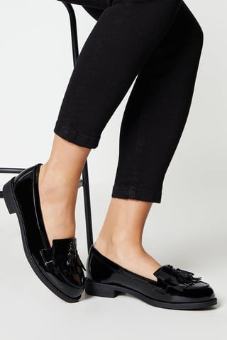 Wide Fit Leigh Fringe Loafers