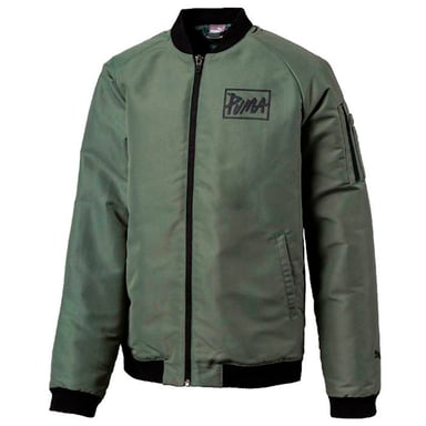 Puma Zip Up Crew Neck Lange Mouw Groen Kinder Bomberjack 854007 23