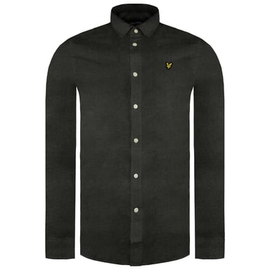 Lyle & Scott Multi Garen Geborsteld Heren Donkergroen Overhemd
