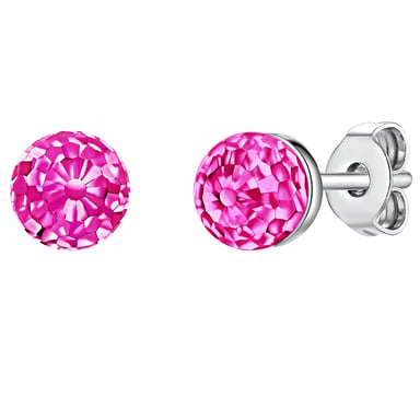 Stud earring sterling silver embellished with swarovski crystals® pink Rafaela Donata
