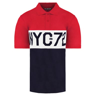 Ecko Unltd. Premium Heren Navy/Rood Poloshirt