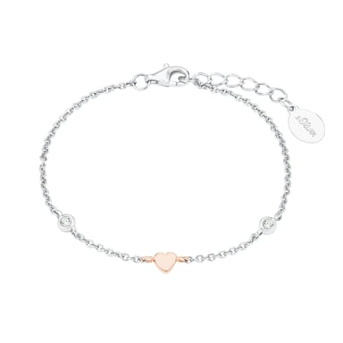 s.Oliver Armband voor meisjes, sterling zilver 925, hart
