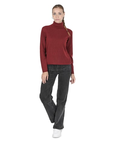 Crown Of Edinburgh Cashmere Dames Coltrui Coe 0020 Donker Rood