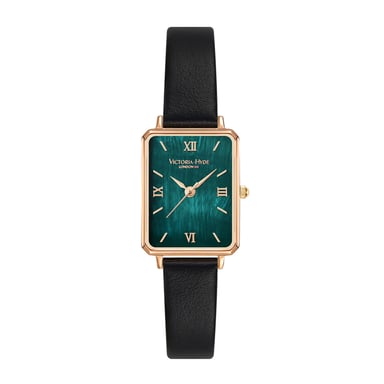 Victoria Hyde Horloge Hampton in Zwart Groen