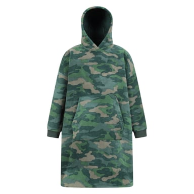Mountain Warehouse Kinder/Kids Borg gevoerde Camo Hoodie Deken (Kaki Groen)