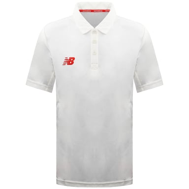 New Balance Cricket Kinderen Off White Poloshirt