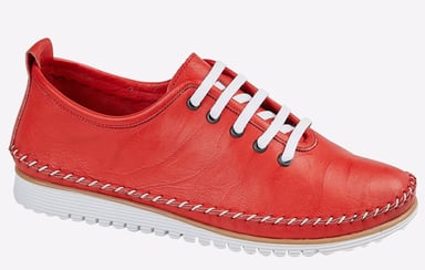Mod Comfys Nevaeh Flexi Lace Leather Womens Shoes