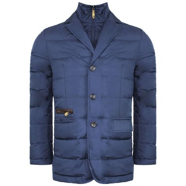Hackett London Mayfair Quilted Down Bib Waistocat Heren Navy Jas