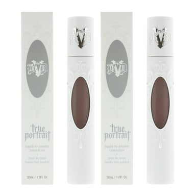 KVD Beauty True Portrait Liquid-To-Powder Foundation 30ml - Deep 086 x 2