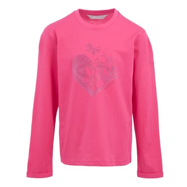 Regatta Kinderen/Kinderen Wenbie III Harten & Bloemen T-shirt met lange mouwen (Heet Roze)