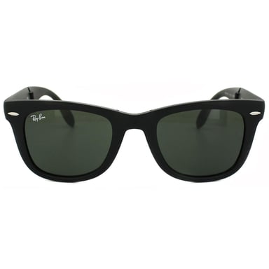 Ray-Ban Zonnebril Folding Wayfarer 4105 Mat Zwart Groen 601s