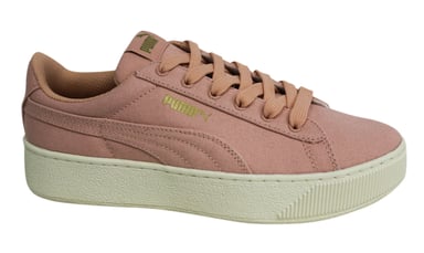 Puma Vikky Platform CV Lace Up Roze Dames Textiel Lo Trainers 365603 02 P3D