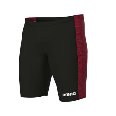 Herenzwemshort Arena Abstract Tiles Jammer in Zwart-Rood