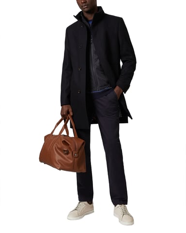 Ted Baker Margate jas met trechterhals en uitneembare binnenkant, marineblauw
