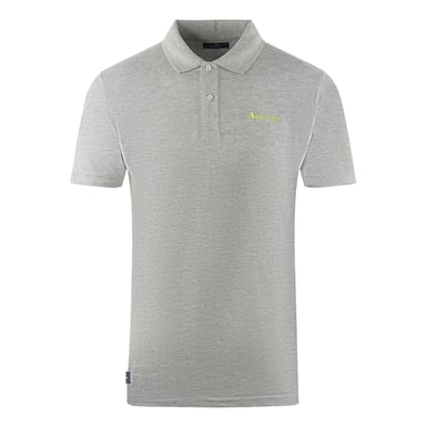 Aquascutum Brand Logo Plain Grey Polo Shirt
